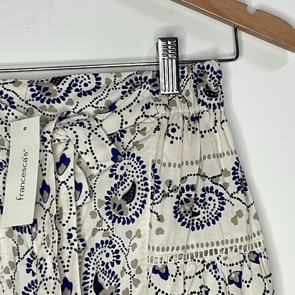 Francesca’s Collections Skirt Womens XS Ivory Paisley New - Picture 4 of 9